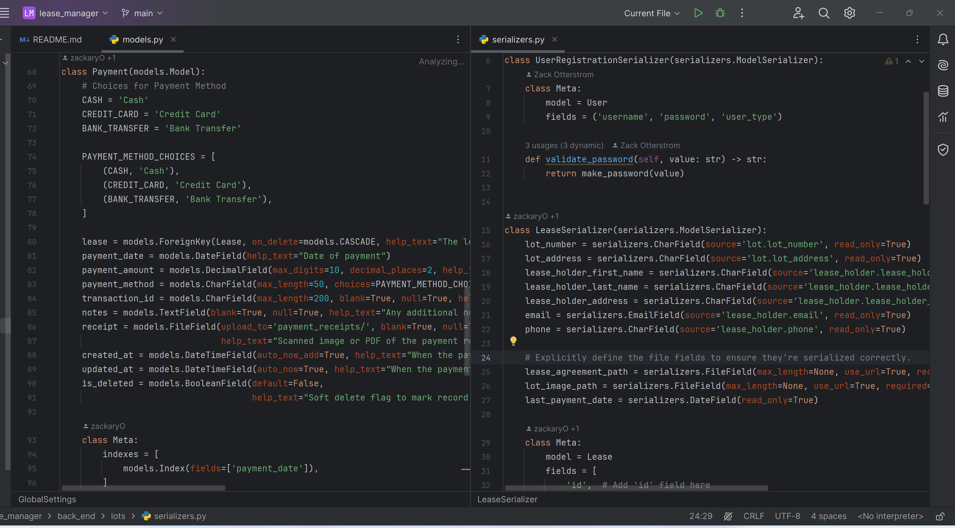code snippet Django